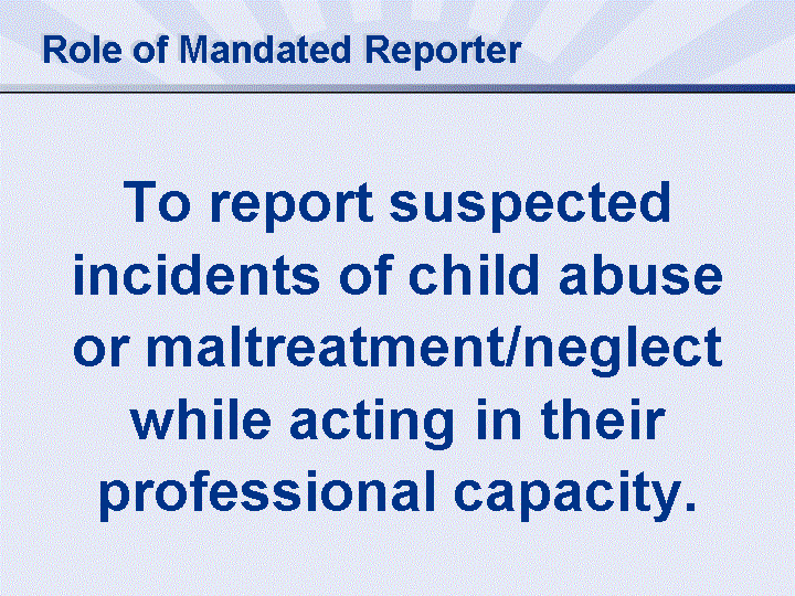 Reporting Child Abuse, Maltreatment And Neglect | Laboratory ...